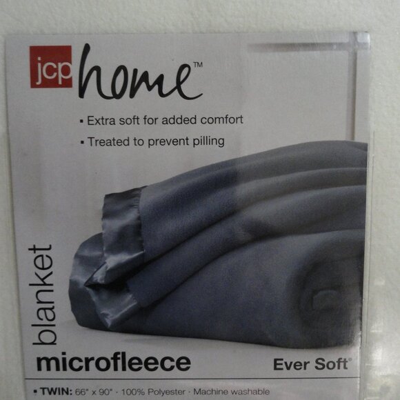 Ever Soft Blanket Vintage Twin Beige with light gold satin trim 66" x 90" - Picture 2 of 10